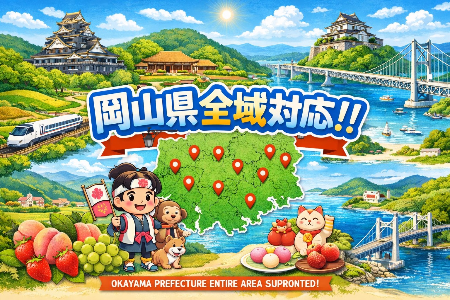 岡山県全域対応!